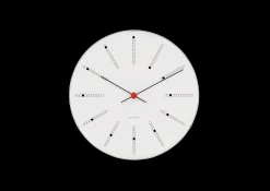 Arne Jacobsen Clocks Bankers Veggur Ø21 cm hvit/sort/rød