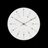 Arne Jacobsen Clocks Bankers Veggur Ø29 cm hvit/sort/rød