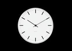 Arne Jacobsen Clocks City Hall Veggur Ø21 cm hvit/sort