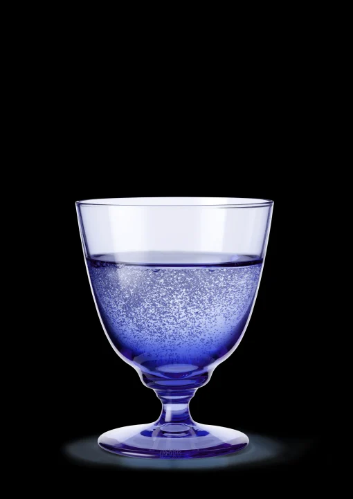 Holmegaard Flow Glass med stett 35 cl mørk blå - Kjøp nå