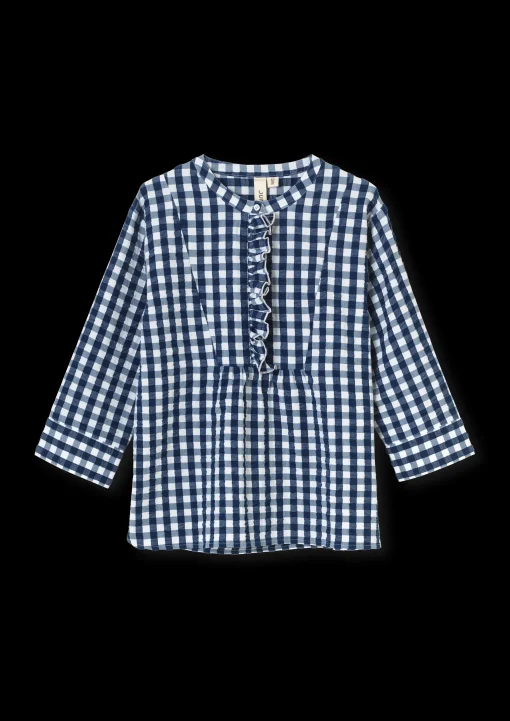 JUNA Bæk&Bølge Irene shirt XS mørk blå/hvit