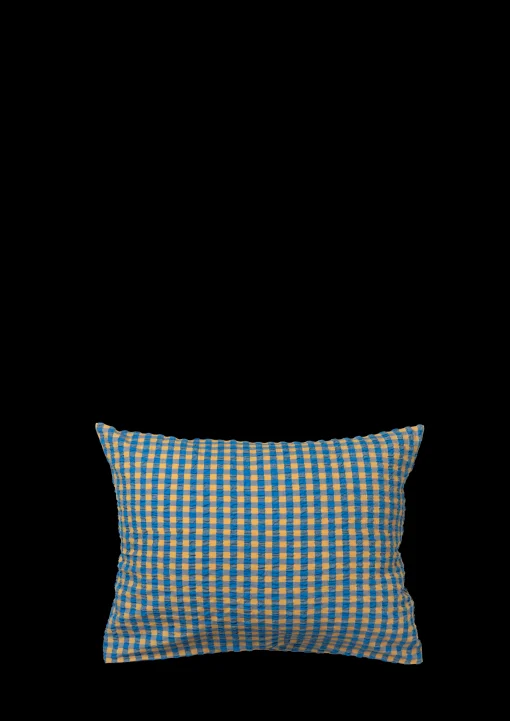JUNA Bæk&Bølge Putetrekk 70x50 cm blå/oker NO