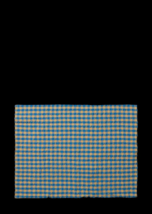 JUNA Bæk&Bølge Putetrekk 70x50 cm blå/oker NO