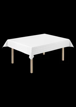 JUNA Brick damaskduk, hvit, 150 x 270 cm – Kjøp her