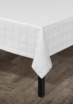JUNA Brick damaskduk, hvit, 150 x 320 cm – Kjøp her