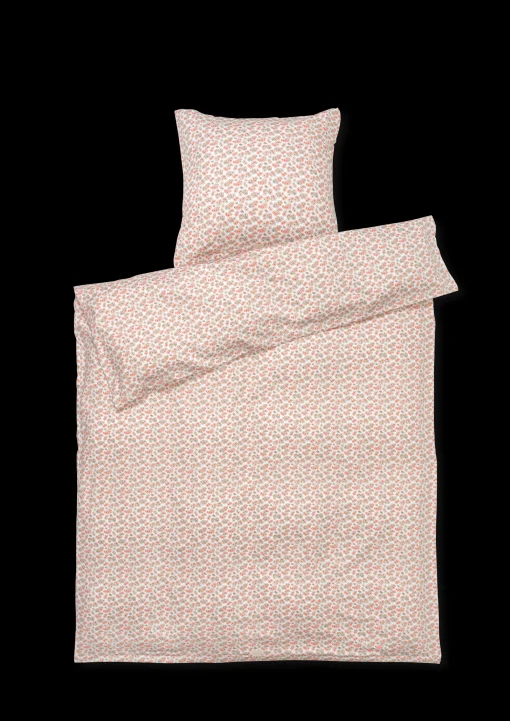 JUNA Pleasantly Sengetøy 140x220 cm hvit/rosa NO