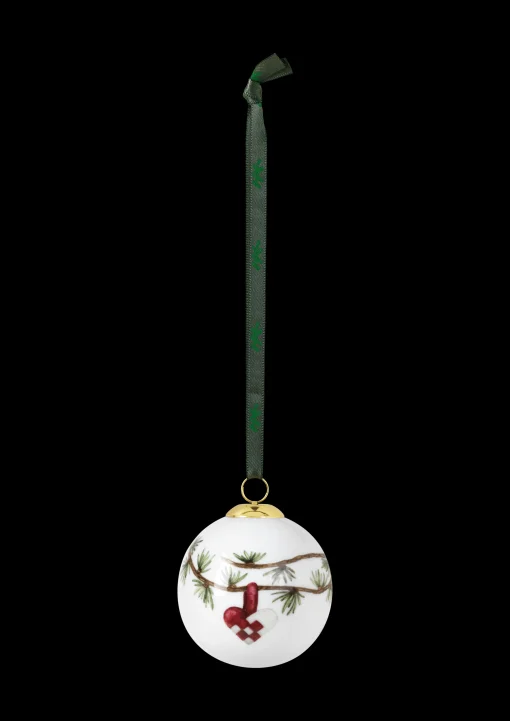 Kähler Hammershøi Christmas Kule 2018 Ø6 cm hvit m. deko