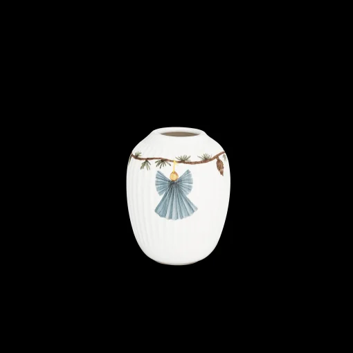 Kähler Hammershøi Christmas Vase H10.5 hvit m. deko