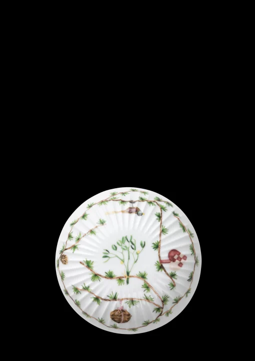 Kähler Hammershøi Christmas Bonbonnier Ø12 cm hvit m. deko