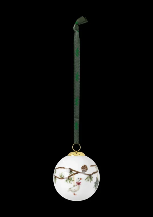 Kähler Hammershøi Christmas Kule 2018 Ø6 cm hvit m. deko
