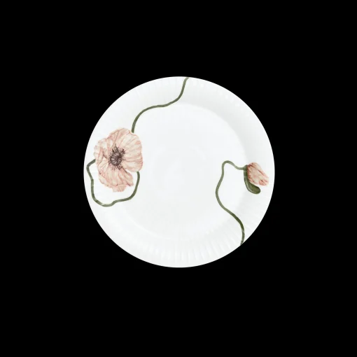 Kähler Hammershøi Poppy Tallerken Ø22 cm hvit m. deko