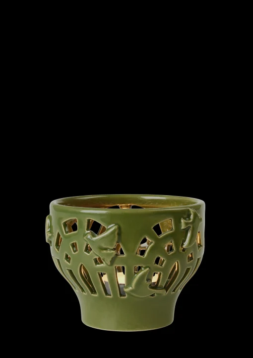 Kähler Orangery Telyslykt Ø9.5 cm green garden - Kjøb her
