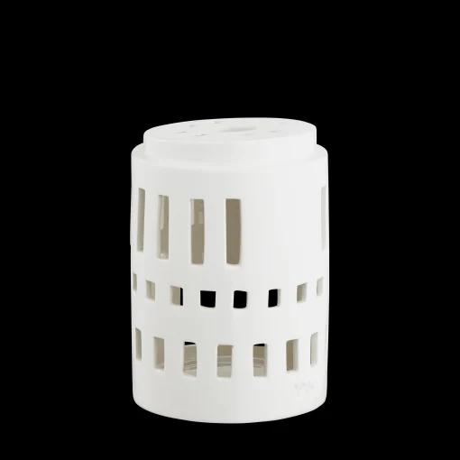 Kähler Urbania lyshus Little Tower hvit (18150)