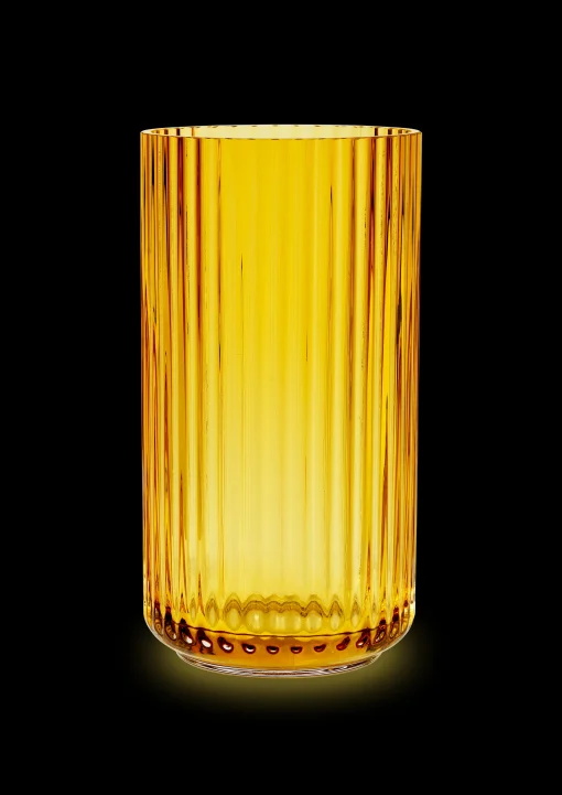 Lyngby Porcelæn Lyngby Vase H20.5 amber munnblåst glass