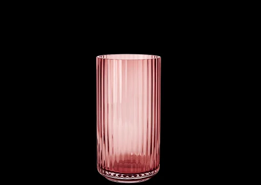 Lyngby Porcelæn Lyngby Vase H20.5 burgundy munnblåst glass