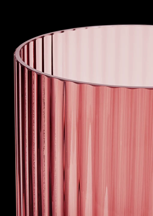 Lyngby Porcelæn Lyngby Vase H25 burgundy munnblåst glass