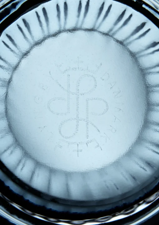 Lyngby Porcelæn Lyngby Vase H12.5 blue munnblåst glass