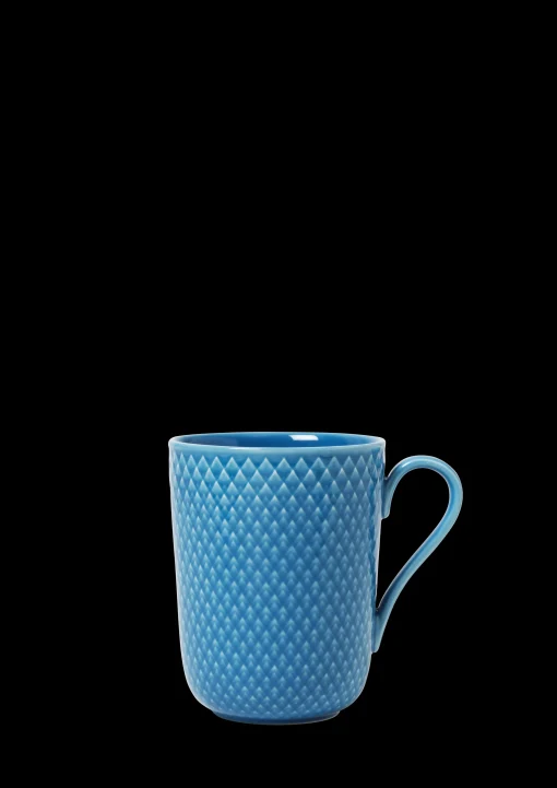 Lyngby Porcelæn Rhombe Color Kopp med hank 33 cl blå