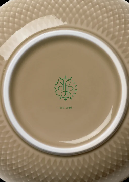 Lyngby Porcelæn Rhombe Earth Serveringsskål Ø17.5 cm clay